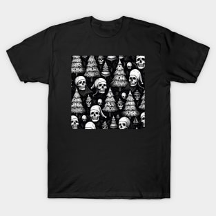 Black Christmas pattern T-Shirt